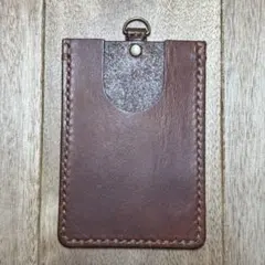 手縫い本革ブラウンレザー パスケース