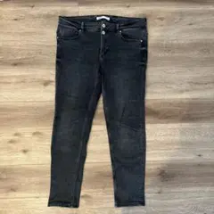 ZARA ダークグレー スキニーデニム 42