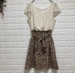 状態良好♪セシルマクビー ヒョウ柄 ミニワンピ