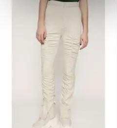 SLYギャザーフレアパンツ ベージュ