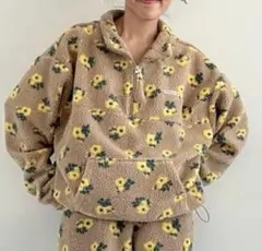 ブラウン フリースジャケット