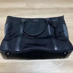BURBERRY BLACK LABEL ビジネスバッグ 黒 ナイロン レザー