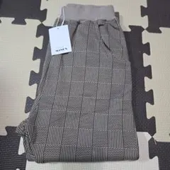 ペアマノン　裏起毛スウェット グレンチェック パンツ 130