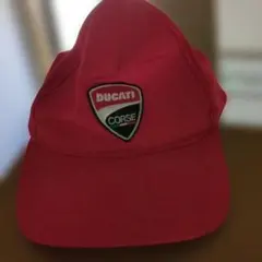 古着　Ducati Corse 赤キャップ 　サイズ調節あり