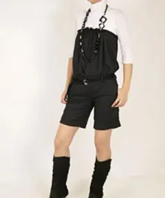 ルシェルブルーアンシャントマンサロペットパンツ