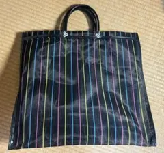 カラフルストライプ メッシュ　メキシコメルカドバッグ