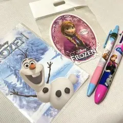 アナ雪　ポストカード　シール　シャープペンシル　シャーペン　ボールペン　セット