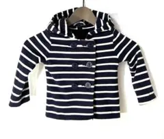 babyGap（ベビーギャップ）マリンボーダー柄フード付きアウターサイズ90のサムネイル