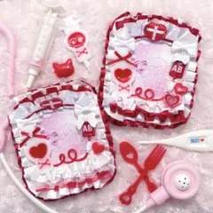 ❥晴様　ナース　ハンドメイド　ハロウィン　カードケース　硬質ケース　デコ　点滴