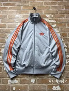 90s adidas アディダス　トラックジャケット　シルバー　トレフォイル