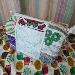 エスニック　インド　ザリ刺繍ポーチ