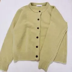 丸首カーディガン