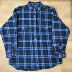 90s 古着 MOOSE CREEK 長袖 ヘビーネルシャツ チェックシャツ Ｌ