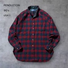 2099 古着90年代USA製ペンドルトンウールシャツ雰囲気系チェック柄好配色