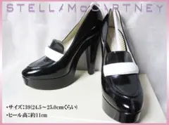 未使用 ステラマッカートニー パンプス ブラック×ホワイト size39