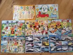 パズル まとめ売り8点セット おまけ付き アンパンマン 新幹線 わんわん