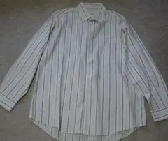 ストライプ コットン 長袖シャツ L