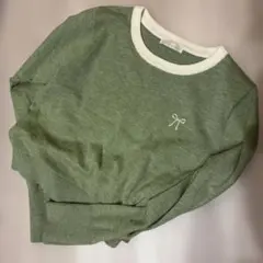 ehka sopo グリーン 長袖Tシャツ Fサイズ