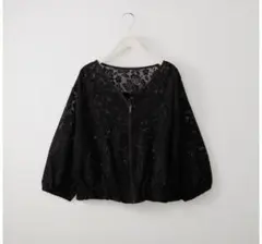 N➕　Nプラス　涼やかメッシュレースショートブルゾン