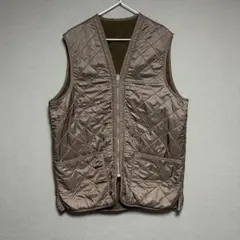 Barbour バブアー リバーシブルベスト キルティング フリース 古着 L