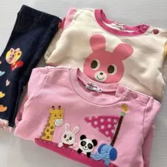 ミキハウス　トップス　スパッツ　３点まとめ売り 80