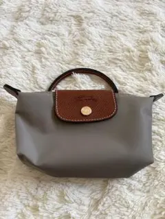 ロンシャン　プリアージュ　XS ミニバッグ グレー