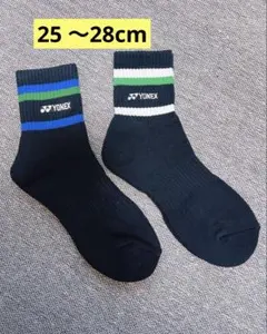YONEX 刺繍口ゴ＆バドミントンソックスL01【25～28cm】2足セット