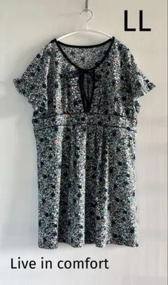 美品Live in comfort ＊ 花柄ワンピース ＊ チュニック ＊ LLのサムネイル
