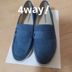 ✨極微品✨COULEUR VARIE 4way ローファー 青 23.5のサムネイル