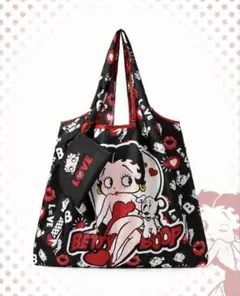 Betty Boop エコバッグ 折りたたみ 収納ポーチ付きのサムネイル