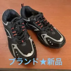 RED BEARブラックスニーカー 25.0cm レディース靴新品