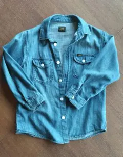 【美品】130センチ　Lee　インディゴブルー　長袖シャツ　男女兼用