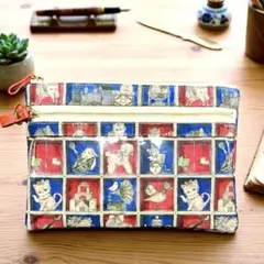 ユキエモンTOYナイトボックス✤ダブルファスナークリアポケットポーチ