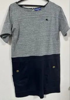 BURBERRY BLUE LABEL 半袖 ポケット付きワンピース ホースロゴ