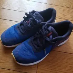 asics アシックス　青 スニーカー 　24.5㎝　新学期