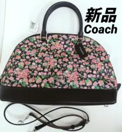 【新品】COACH 花柄ショルダーバッグ 中型