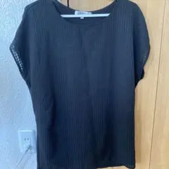 INDIVI 半袖ブラックトップス