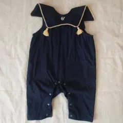 ネイビー セーラー襟ロンパース/cottoli