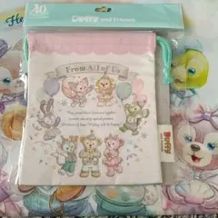 ディズニーランド40周年☆ダッフィー＆フレンズきんちゃく1枚