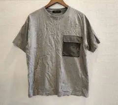 ◆ナノ・ユニバース（nano universe）グレー シャツ ◆左胸ポケット