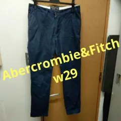 Abercrombie&Fitch チノパンツ W29 紺色のサムネイル
