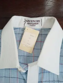 週末お値下げ新品未使用 GIVENCHY半袖シャツ チェック柄フランス製ロゴ刺繍のサムネイル