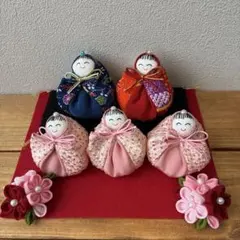 【9】雛人形 ひな人形 ひな祭り ハンドメイド ミニ飾り 玄関飾り