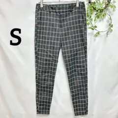 アングリッド 【S】ウィンドペンチェック テーパードパンツ グレー 秋冬のサムネイル