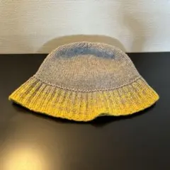 CA4LA GRADATION KNIT HAT（グレーイエロー）