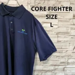 CORE コア 半袖 ポロシャツ ネイビー 企業刺繍ロゴ USA規格 XL相当のサムネイル