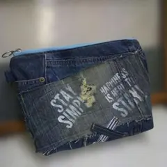 Z7.285❤️デニムリメイク ショルダーバック ポシェット ポーチ