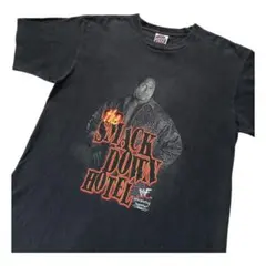 90s Y2K ザ・ロック WWF スマックダウンホテル Tシャツ 黒 Lサイズのサムネイル