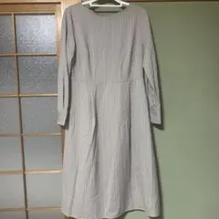 【値下げ】ナチュラルビューティベーシック ストライプ 長袖　ワンピース