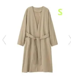 GU　リネンブレンドガウンコート